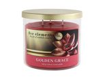 Candela Profumata Five Elements Golden Grace, 420 G, 3 Stoppini
