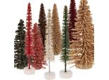 Decorazione Natalizia Clayre & Eef Figura Albero Di Natale Ø 5X25 Cm Legno Verde