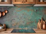 Copperandcraft Parete Attrezzata In Rame 80X60 Cm, Pannello Da Parete Fatto A Mano, Arte In Metallo, Decorazione Murale Cucina Di Design Moderno