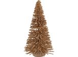 Clayre & Eef Decorazione Natalizia Figura Albero Di Natale Ø 17X30 Cm Legno Beige