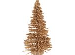 Clayre & Eef Decorazione Natalizia Figura Albero Di Natale Ø 14X25 Cm Legno Beige