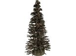 Clayre & Eef Decorazione Natalizia Figura Albero Di Natale Ø 14X25 Cm Legno Verde