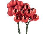 Specchio Bacche Rosso Opaco Lucido Ø1,5Cm 140Pz Decorazione Natalizia Composizioni Da Tavola Decorazioni Albero Di Natale
