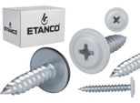 Etanco GM-S Viti Autofilettanti Per Lamiera A Testa Piatta Ral 7035 Grigio Chiaro 4,2 X 16 Mm 250 Pz.
