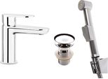 Alpinia Cromo - Miscelatore Per Lavabo Con Doccetta Bidet (BGA_027M)