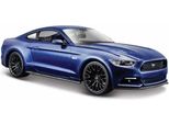 Maisto - 2015 Ford Mustang Gt, Blu Metallizzato, 1:24