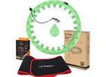 Set Hula Hoop Da Massaggio Hms HHW01 Con Pesi E Cintura Dimagrante BR163 Verde