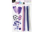 Set Creativo Pastello Pompon Occhi Piume 120 Elementi Kidea