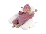 Llorens Bambola Piangente Mimi Rosa Con Turbante E Suono 42 Cm