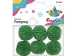 Pompon In Filo Verde 30 Mm 6 Pezzi Titanum