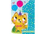 Biglietto A5 Con Aletta Gattino Di Un Anno
