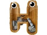 Scatola Del Tesoro In Legno - Lettera H