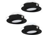 Eglo Deckenleuchte "Pineda", Schwarz, Ø 8,4Cm, 1 Stk., Leuchten, Deckenleuchte In Schwarz Aus Kunststoff - 5,5W - Warmweiß, Deckeneinbaustrahler Led Deckeneinbaustrahler