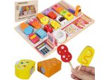 Gelateria In Legno Per Gioco Di Ruolo Gelateria Set Di Gelati Per Bambini Giocattoli Montessori A Partire Da 3 Anni 22494