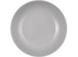 Piatto Fondo - Ø 21 Cm - Grigio Argento - Porcellana