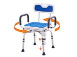 Vevor Sedia Da Doccia Girevole A 360 Gradi, Sedile Da Doccia Regolabile Con Braccioli E Schienale Per Doccia O Bagno In Casa, Sedia Da Bagno Girevole Antiscivolo Per Anziani, Disabili E Infortunati