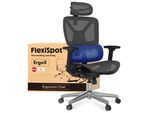 Flexispot Ergox Sedia Ergonomica Per Ufficio Sedia Da Scrivania Braccioli E Poggiatesta 3D Schienale Regolabile 5D Portata 130 Kg Grigio