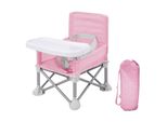 Seggiolone Pieghevole Con Vassoio, Seggiolino A Partire Da 6 Mesi, Seggiolone Con Borsa Portaoggetti - Bibiseat Pink