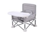 Seggiolone Pieghevole Con Vassoio, Seggiolino Da 6 Mesi, Seggiolone Con Borsa Portaoggetti - Bibiseat Grigio