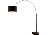Salesfever Bogenlampe "Aija", Schwarz, 1, Ø 35Cm H: 210Cm, 1 Stk., Leuchten, Mit Dimmschalter, Bogenlampe