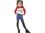 Costume Da Supereroe Comico Arlecchino Avventura Mr Smile Rosso Blu, Taglia: 110/116 Colore: Blu