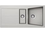 Lavello Incasso 2 Vasche E Gocciolatoio Reversibile 100X50 Smeg LC102AL Colore Alluminio
