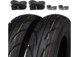 2X Pneumatici Citomerx S009 3.50-10 51J Tl + Camera D'aria + Rim Tape