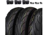 3X Pneumatici Citomerx S009 3.50-10 51J Tl + Camera D'aria + Rim Tape