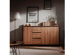 Madia 160X40X88H Denver3 Colore Quercia Antracite