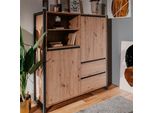 Credenza Alta L120XP40XH140 Denver51 Colore Quercia Antracite
