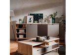 Madia 3 Ante Vano A Giorno 209,6X40X88,3 Epik56 Colore Rovere Antracite Grigio