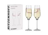 Ritzenhoff Champagnerglas Kristallwind Champagner 2Er-Set 001, Sektglas, Romi Bohnenberg, Kristallglas, 250 Ml, 3711001