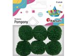 Pompon In Filato Verde Scuro 30 Mm 6 Pezzi Titanum