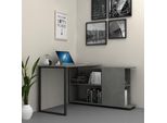 Scrivania Con Libreria Oslo 120X60 Cm. Colore Cemento