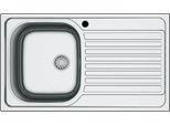 Lavello Incasso Cucina Acciaio 86X50 Cm Una Vasca E Gocciolatoio Destro SA278DX