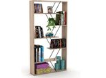 Libreria Tars 84X24X157H Colore Rovere