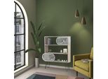 Libreria 3 Ripiani Illia 94X25X117 MT1905121 Colore Rovere Nero