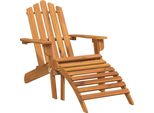 Vidaxl Sedia Da Giardino Adirondack Con Poggiapiedi In Legno Massiccio Di Acacia