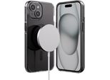 Crong Clear Mag Pro - Custodia Magsafe Per Iphone 15 (Nero)