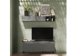 Mobile Porta Tv 3 Ante Polan 181X42X72H Colore Ardesia Piombo