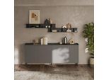 Madia 4 Ante Polan 241X42X99H Colore Ardesia Piombo