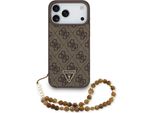 Etui Guess 4G Strap Triangle Logo Magsafe Na Iphone 17 Pro Max - BrąZowe