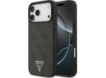 Etui Guess Pelle 4G Triangolo Strass Magsafe Na Iphone 17 Pro Max - Czarne