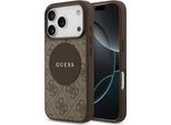 Etui Guess 4G Circle Classic Logo Magsafe Na Iphone 17 Pro - BrąZowe