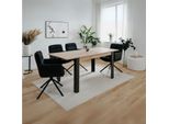 Tavolo Allungabile Tolosa80B Piano Rovere E Gambe Nere 150X80X75H