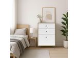 Cassettiera 2 Cassetti E Anta Bollobo18 63.4X40X95.55H Colore Rovere Bianco