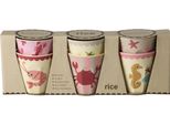 Rice Melamin 6Er-Set Becher - Stampa Oceano Corallo 160Ml