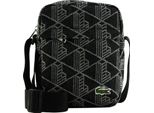 Lacoste Borsa A Tracolla Vertical Camera Bag Mono Jacquard Denim Noir Nero