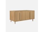 Credenza Vintage Effetto Legno 4 Ante 150Cm