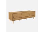 Mobile Tv Vintage Effetto Legno 3 Ante 150Cm